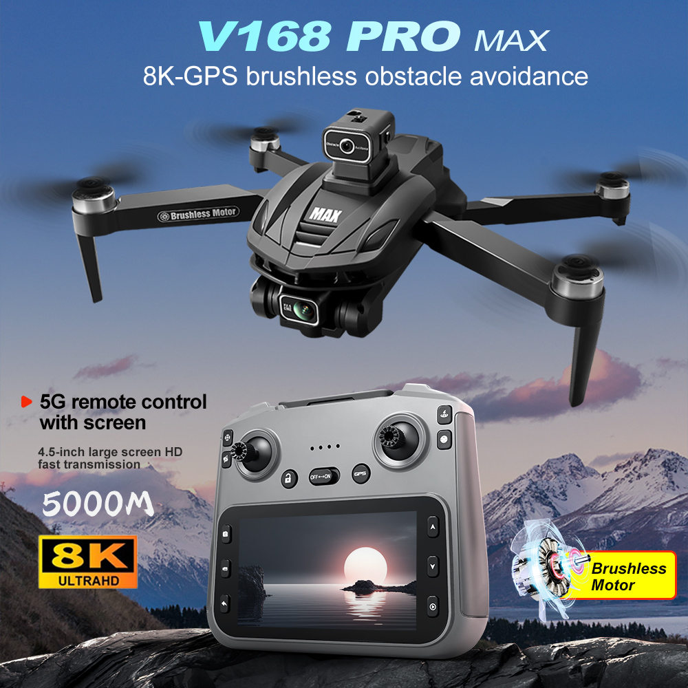 Drone Rc Pro - V168 PRO Max GPS Дрон 8K
