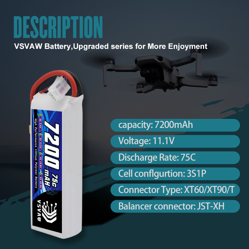 VSVAW 3S Lipo Батарея 11,1 В 7 – обзор и цена Drone Rc Truck