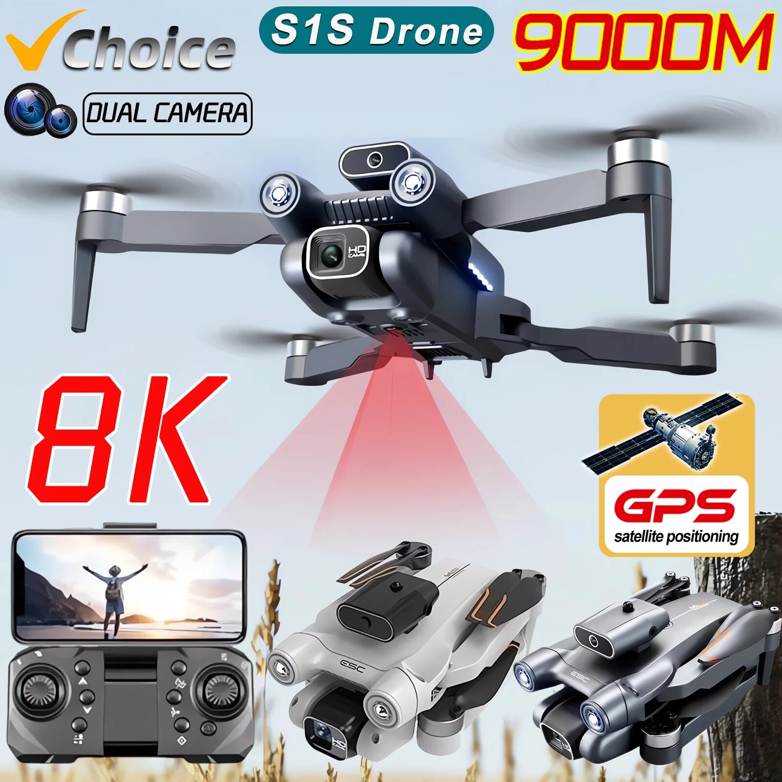 Дрон S1S с Wi-Fi и HD-Камерой  – обзор и цена Drone S1S Rc Quadcopter