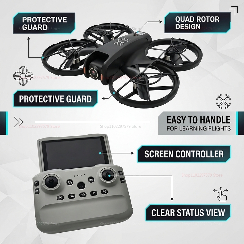 Новый мини-дрон M5 2026 года с – обзор и цена Drone Rc Helicopter With Camera