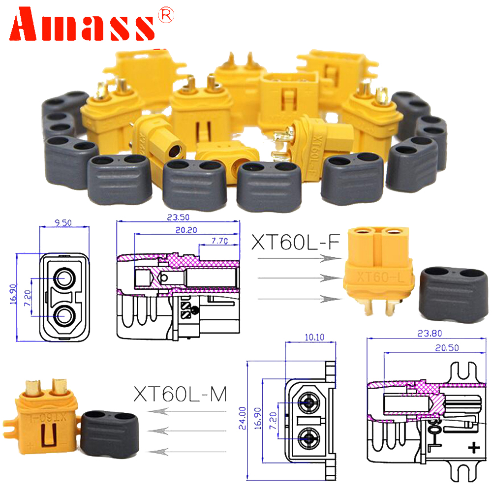 5 пар разъемов Amass XT60-L (X – обзор и цена Drone Rc Truck